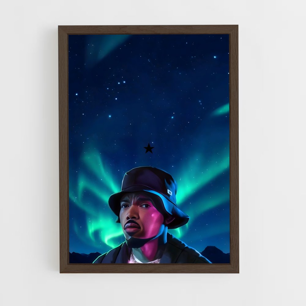 ap-chance the rapper-5 cadre Bois foncé