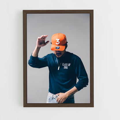 ap-chance the rapper-6 cadre Bois foncé