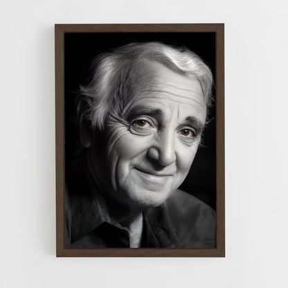 ap-charles aznavour-4 cadre Bois foncé