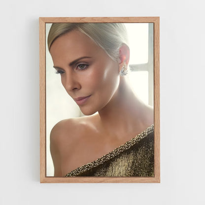 ap-charlize theron-1 cadre Bois clair