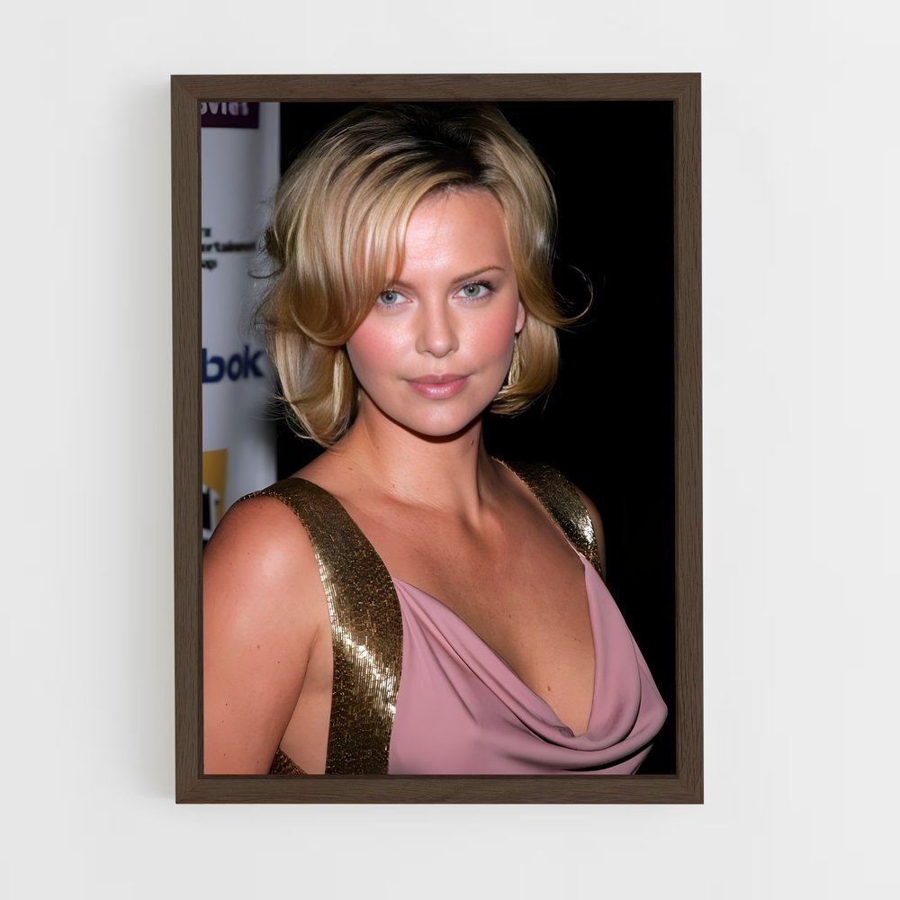 ap-charlize theron-8 cadre Bois foncé