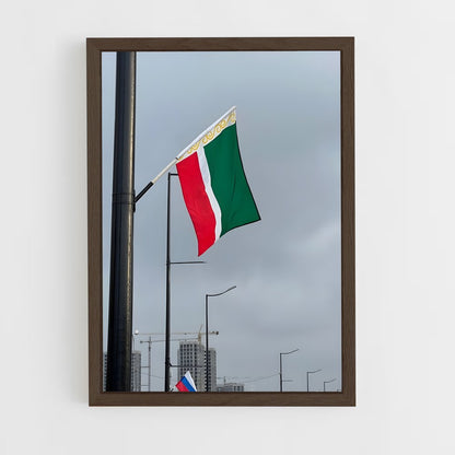 ap-chechnya flag-1 cadre Bois foncé