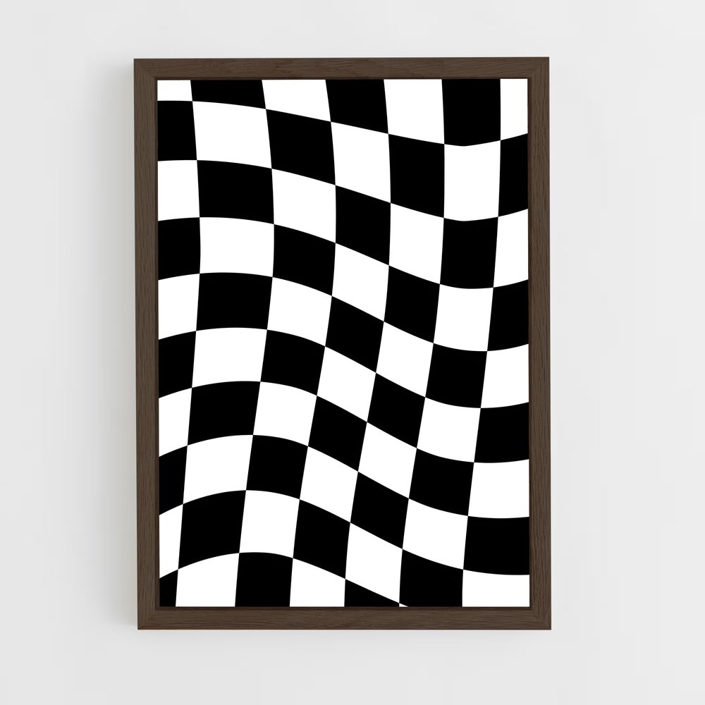 ap-checkerboard-2 cadre Bois foncé