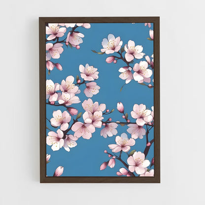 ap-cherry blossom patterns-1 cadre Bois foncé