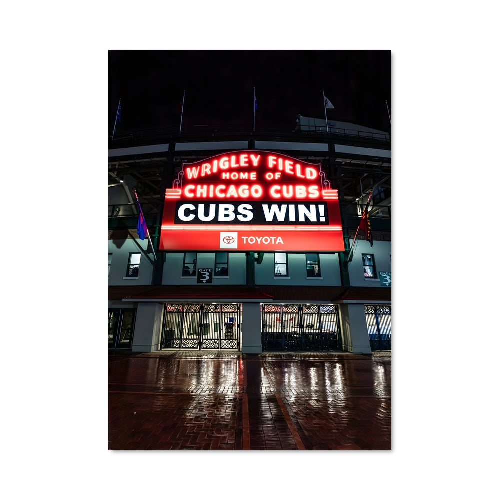 Poster Wrigley Field Glow