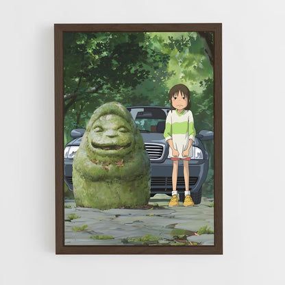 ap-chihiro spirited away-1 cadre Bois foncé