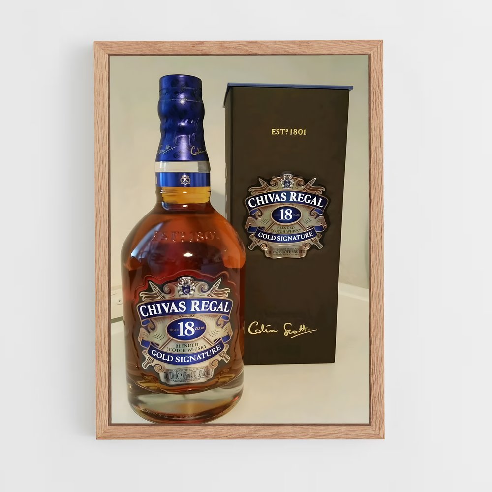 ap-chivas regal-2 cadre Bois clair