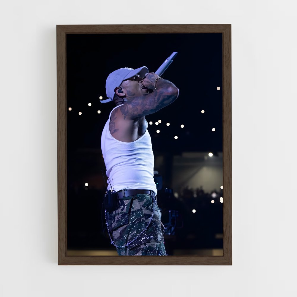 ap-chris brown-2 cadre Bois foncé