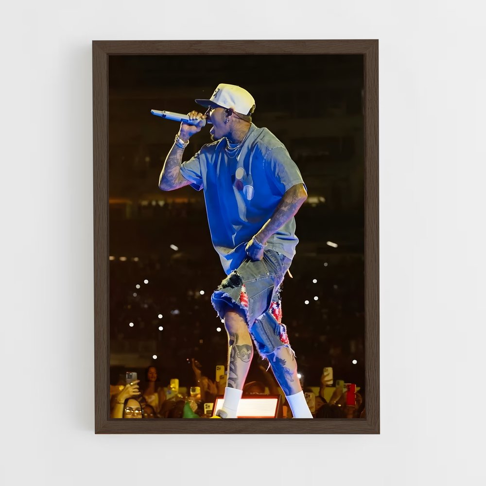ap-chris brown-7 cadre Bois foncé