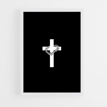 ap-christian cross-8 cadre Blanc