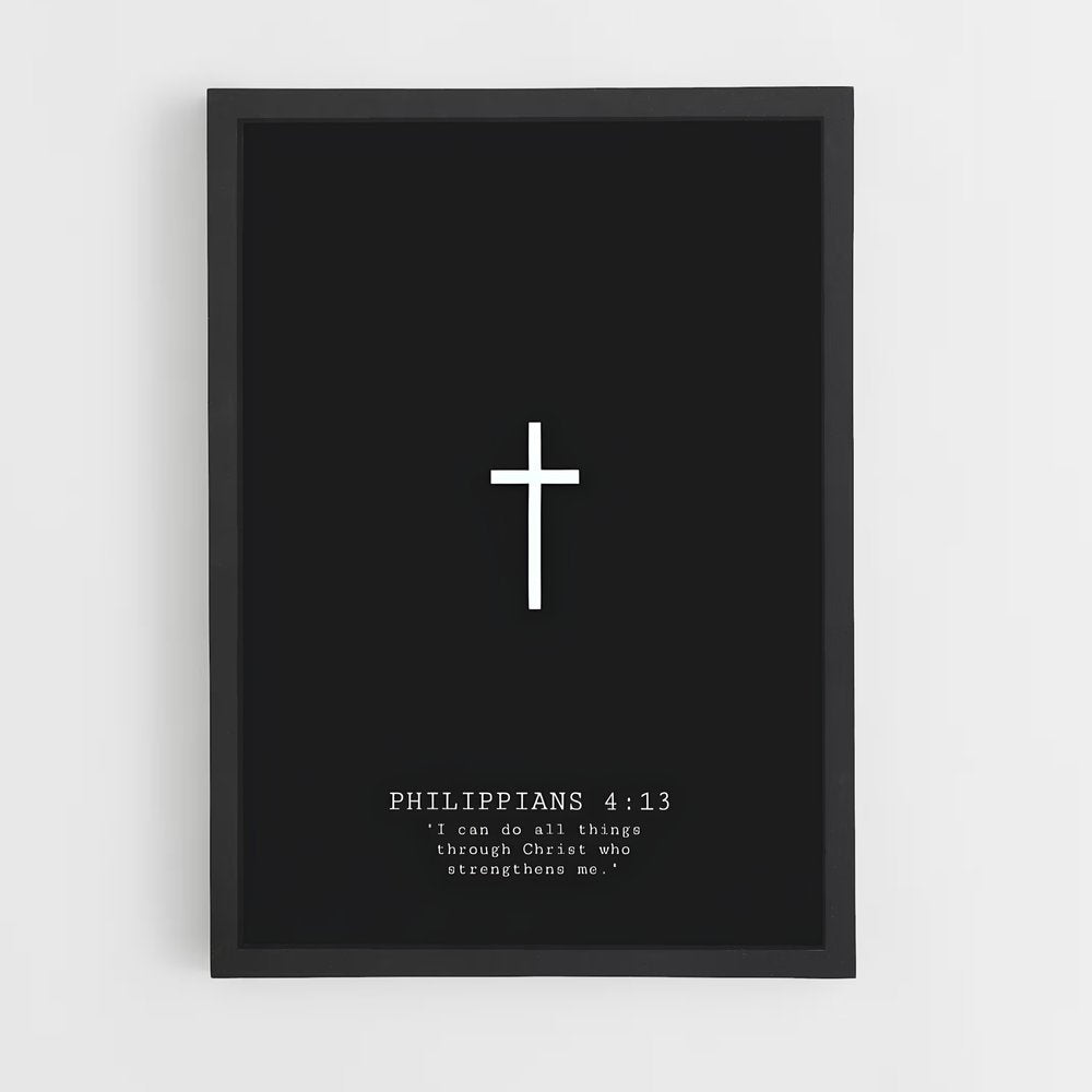 ap-christian cross-9 cadre Noir