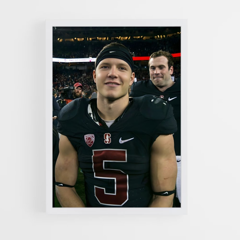 ap-christian mccaffrey-3 cadre Blanc