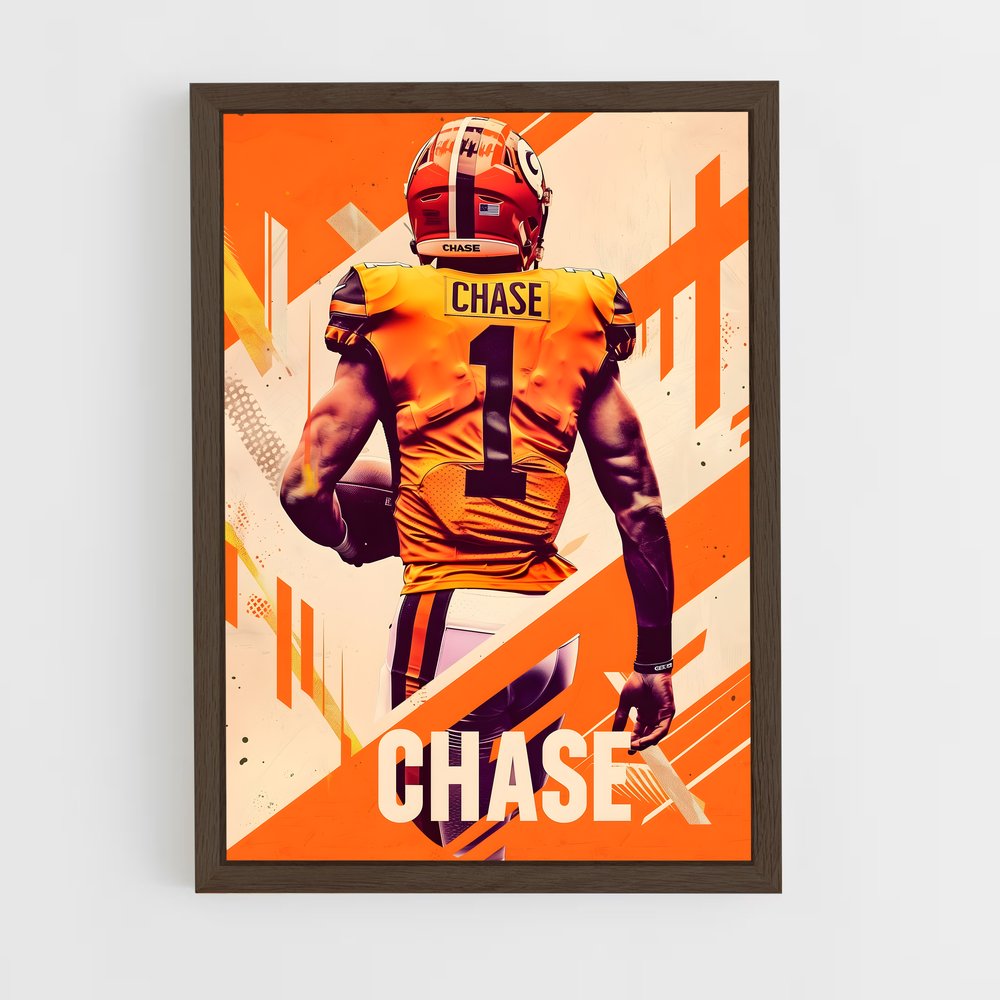 ap-cincinnati bengals-7 cadre Bois foncé