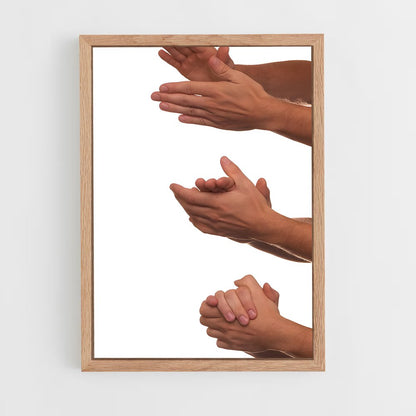 ap-clapping hands-2 cadre Bois clair