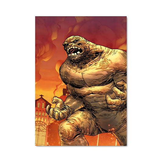 Poster Clayface en Flammes