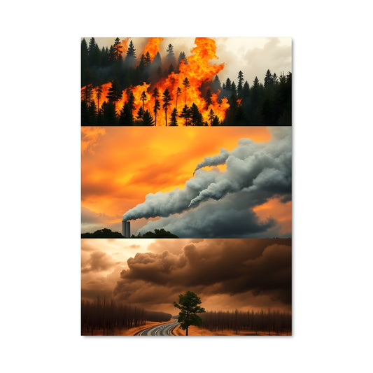 Poster Flamme sur la Route