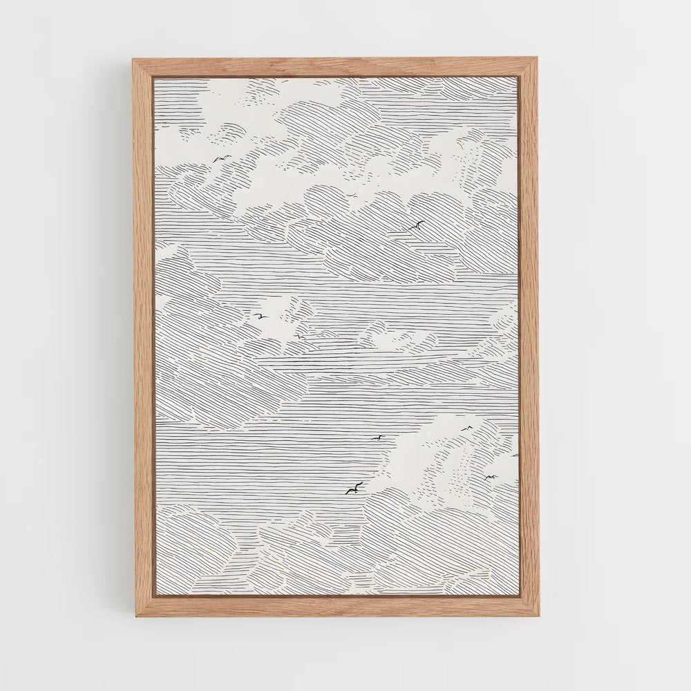 ap-cloud patterns-9 cadre Bois clair