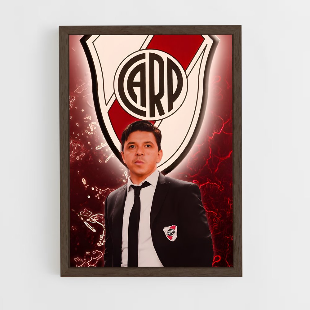 ap-club atletico river plate-3 cadre Bois foncé