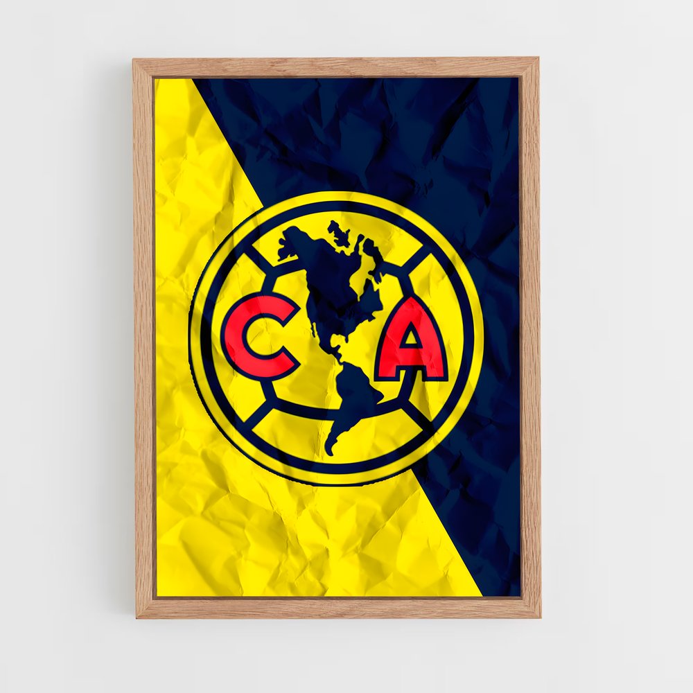 ap-club de futbol america-4 cadre Bois clair