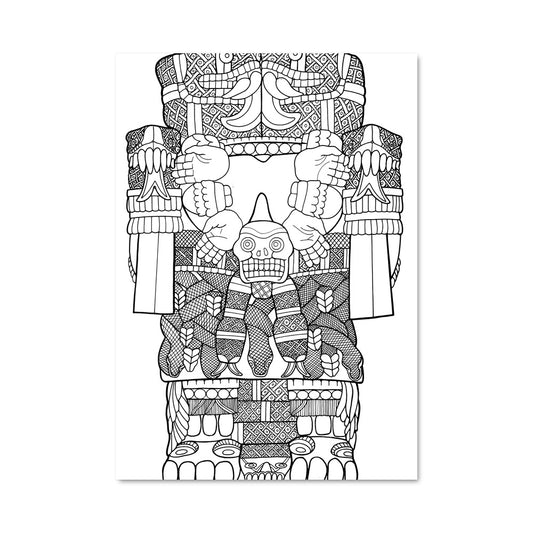 Poster Masque de Coatlicue