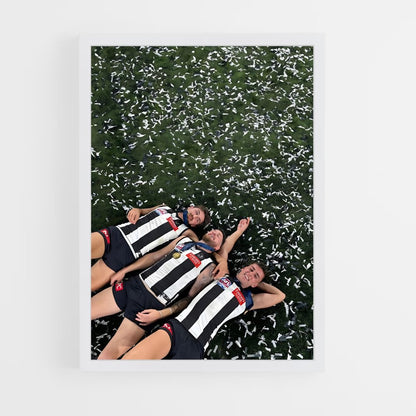 ap-collingwood magpies-7 cadre Blanc