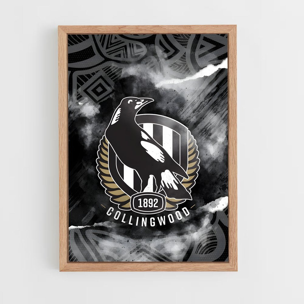ap-collingwood magpies-8 cadre Bois clair