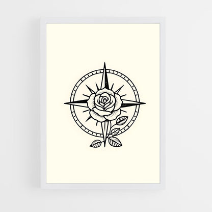 ap-compass rose-3 cadre Blanc