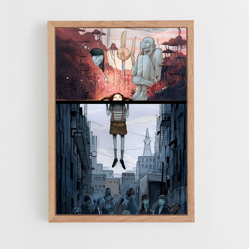 ap-conceptual art-9 cadre Bois clair