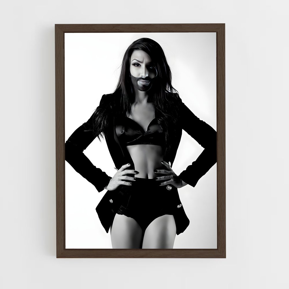 ap-conchita wurst-11 cadre Bois foncé