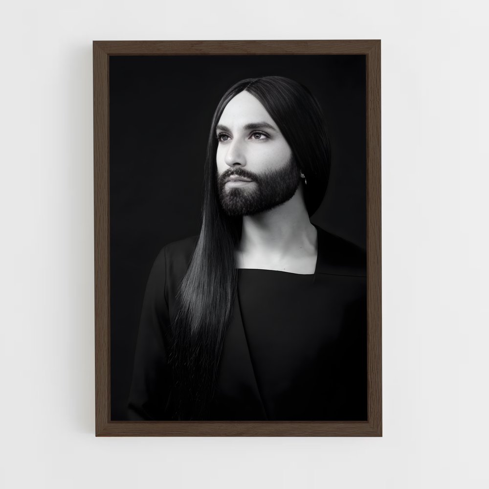 ap-conchita wurst-4 cadre Bois foncé