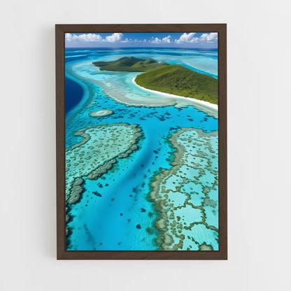 ap-coral reef-2 cadre Bois foncé