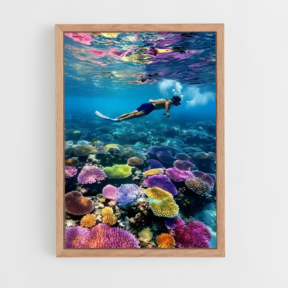 ap-coral reef-5 cadre Bois clair