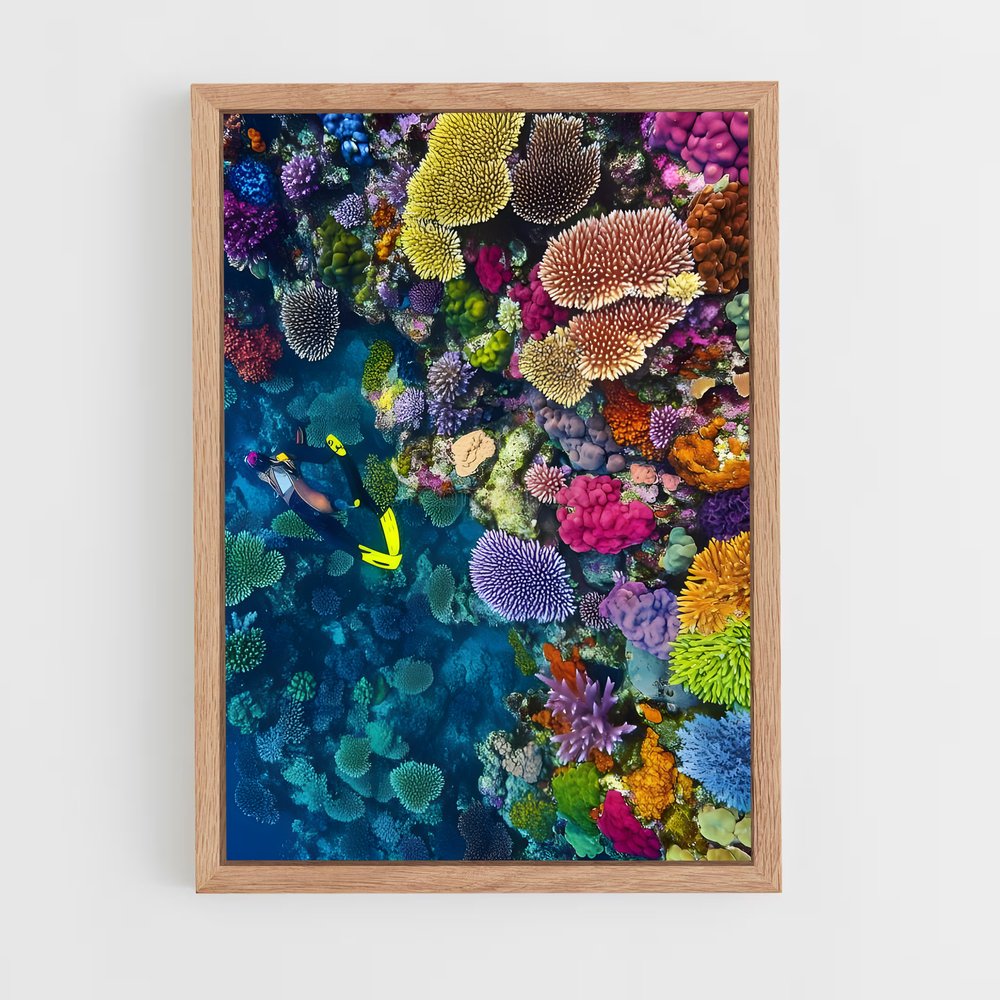 ap-coral reef-9 cadre Bois clair