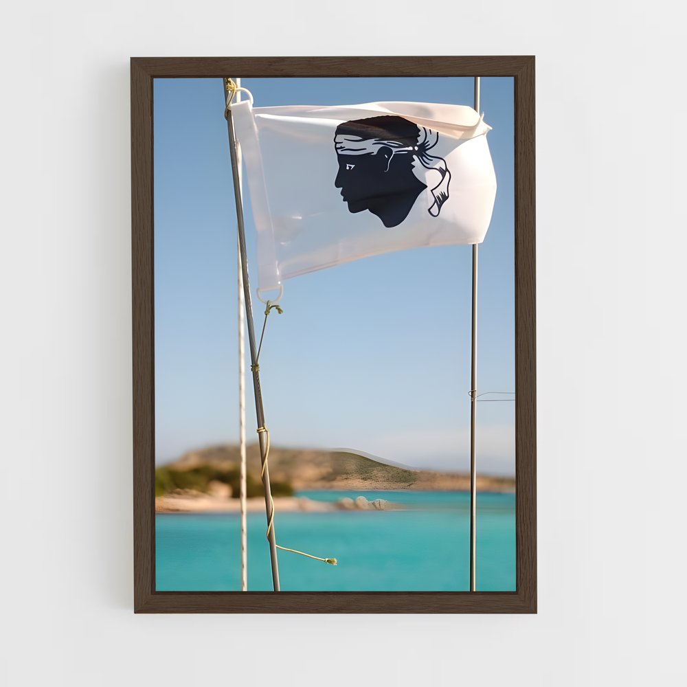 ap-corsica flag-1 cadre Bois foncé