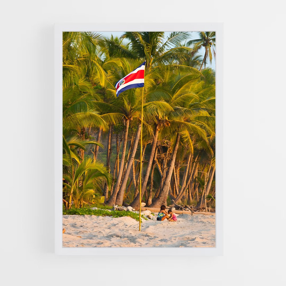 ap-costa rica flag-1 cadre Blanc