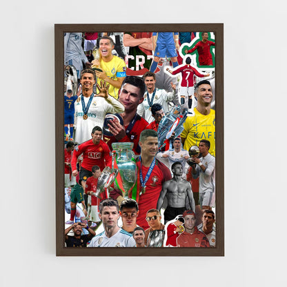 ap-cristiano ronaldo-10 cadre Bois foncé