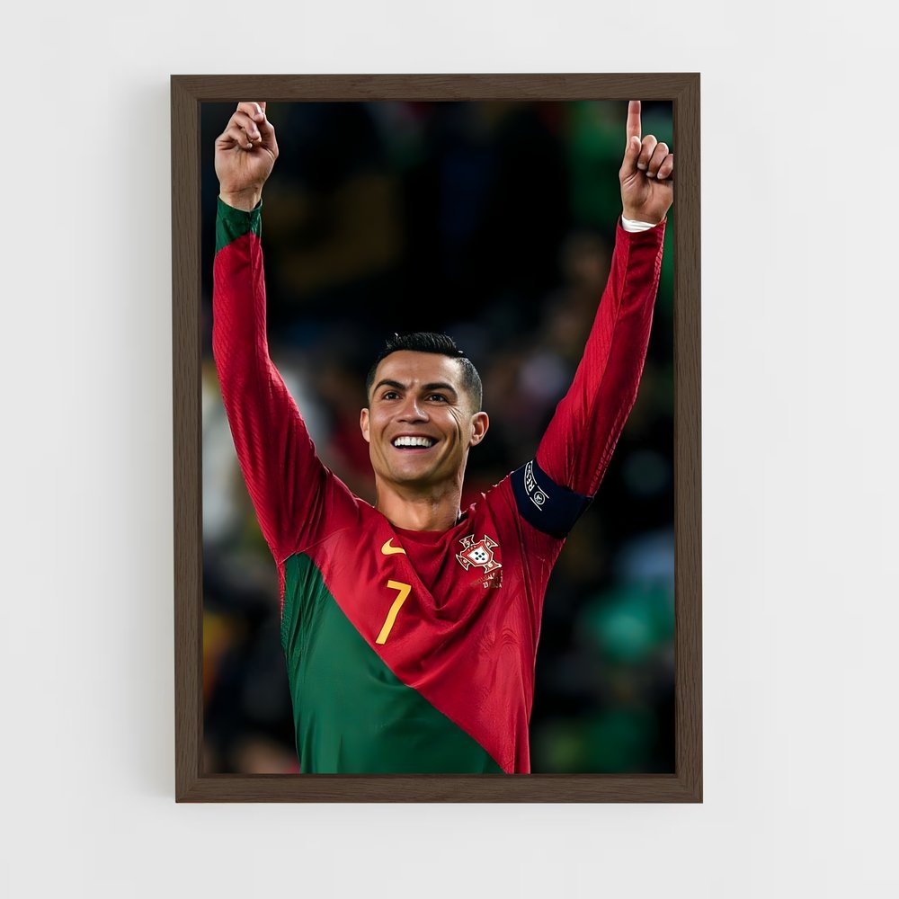 ap-cristiano ronaldo-12 cadre Bois foncé
