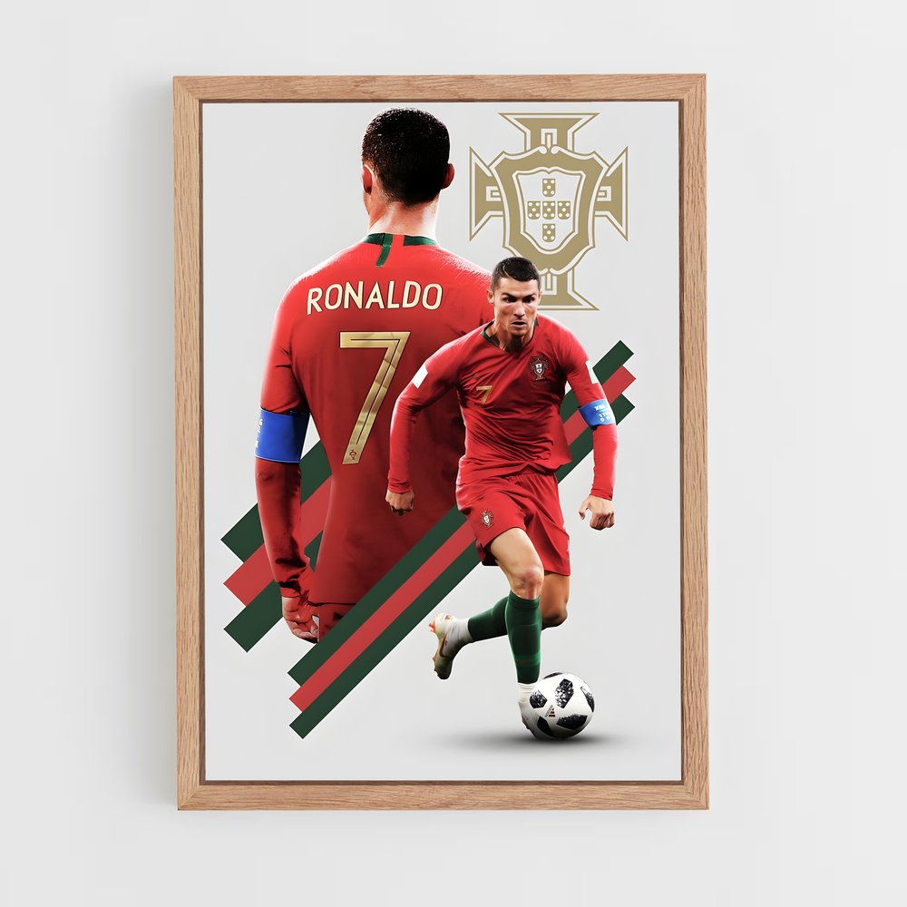 ap-cristiano ronaldo-13 cadre Bois clair