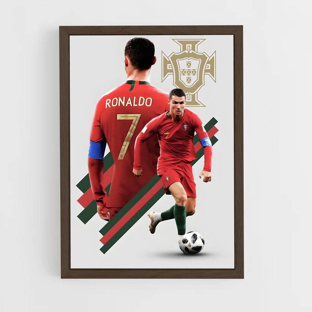 ap-cristiano ronaldo-13 cadre Bois foncé
