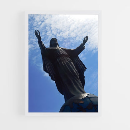 ap-cristo rei statue-1 cadre Blanc