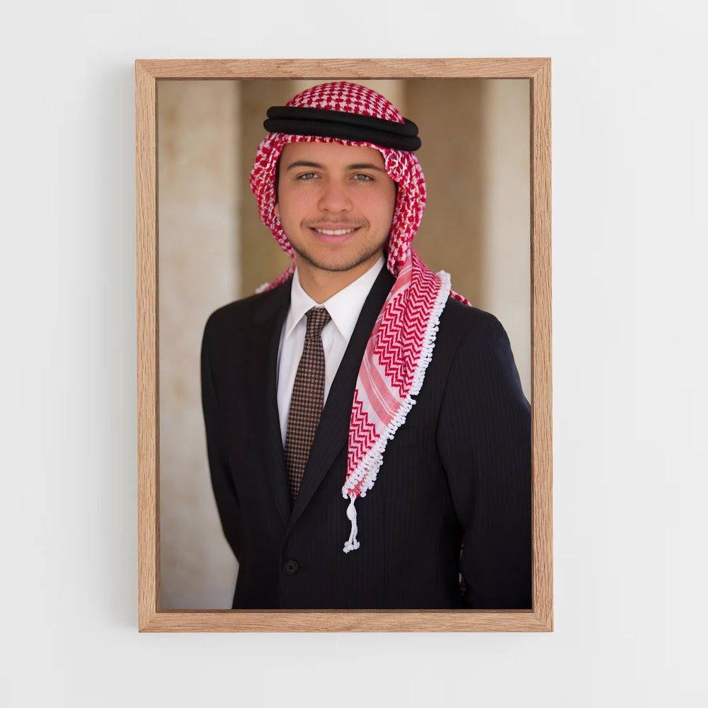 ap-crown prince hussein-2 cadre Bois clair