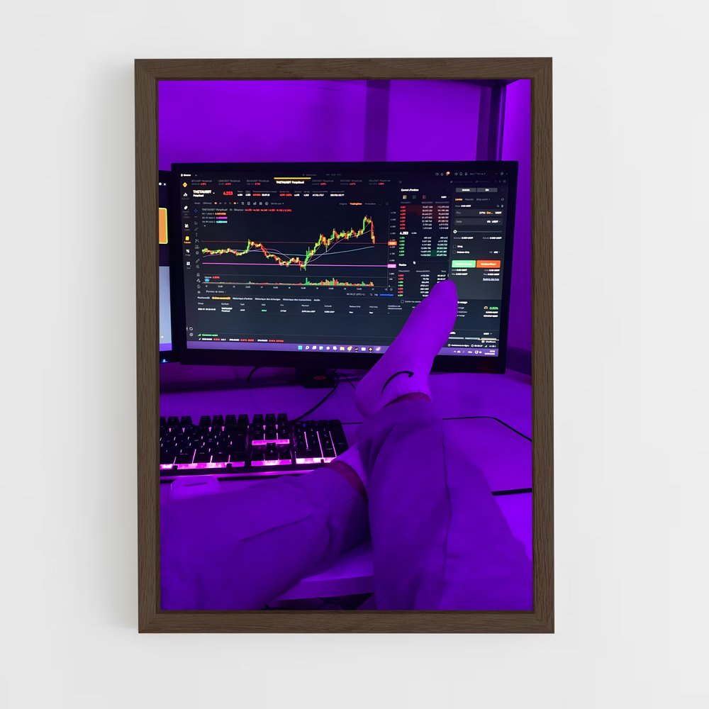 ap-crypto trader-4 cadre Bois foncé