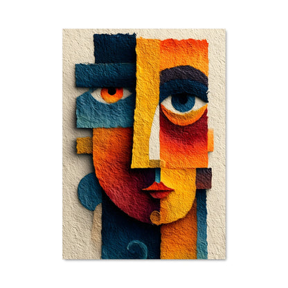 Poster Visage Cubiste