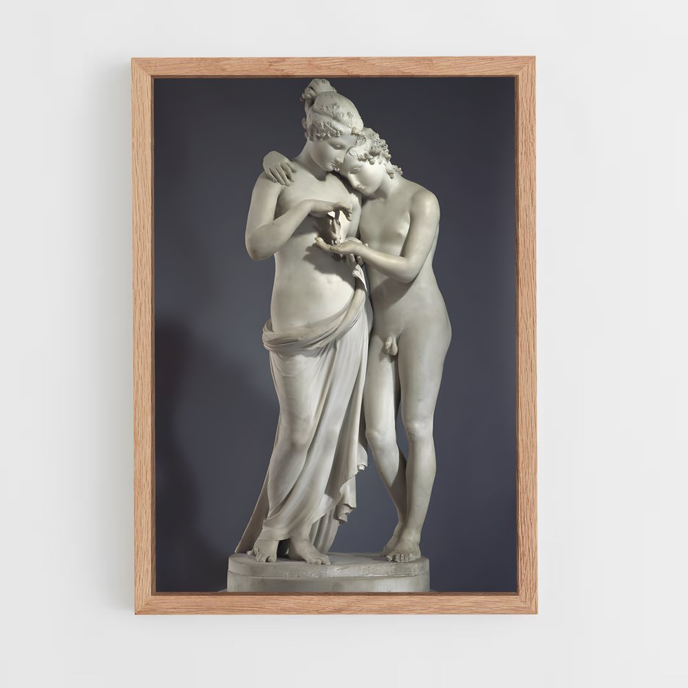 ap-cupid and psyche canova-1 cadre Bois clair