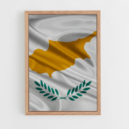 ap-cyprus flag-3 cadre Bois clair