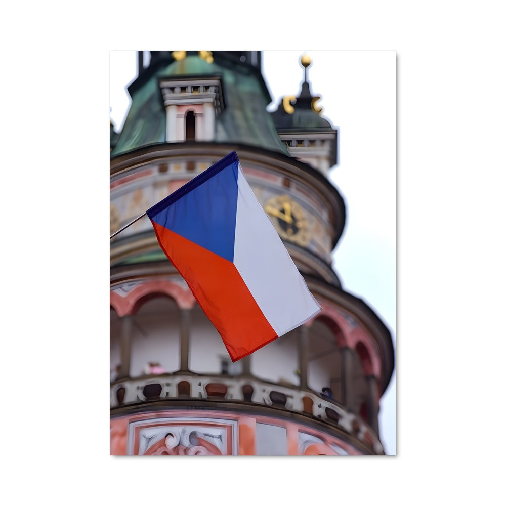 Poster Drapeau Tchèque en Fête