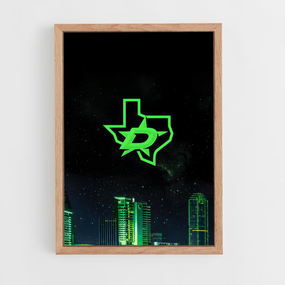 ap-dallas stars-9 cadre Bois clair
