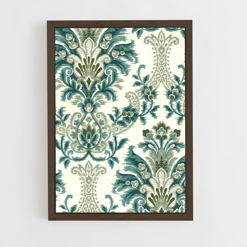 ap-damask-3 cadre Bois foncé
