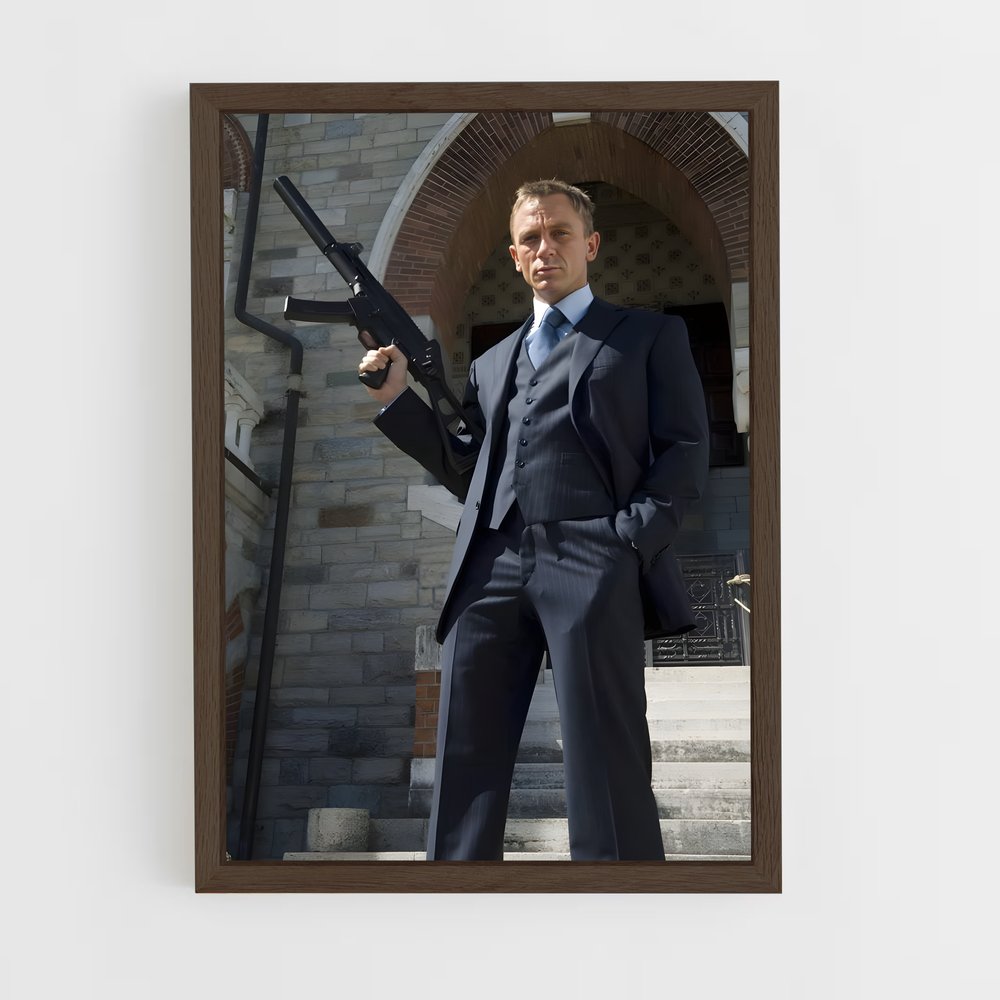 ap-daniel craig-3 cadre Bois foncé