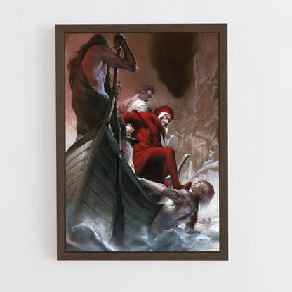 ap-dante alighieri-3 cadre Bois foncé